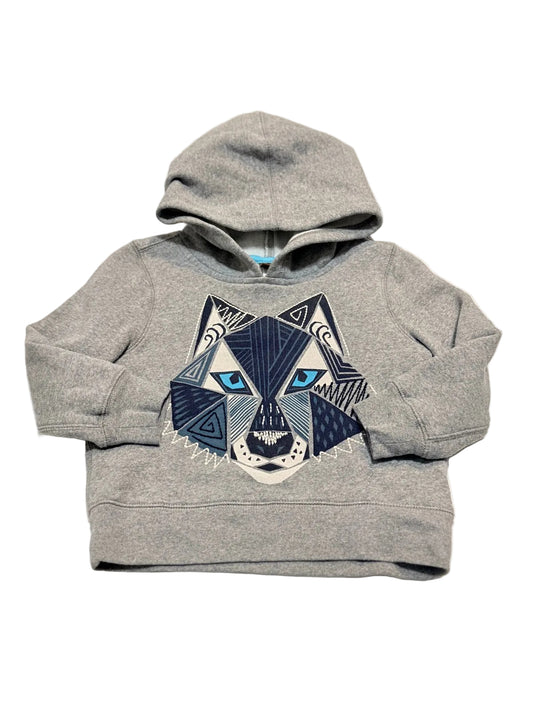 Tea Collection Gray Wolf Graphic Hoodie Size 2