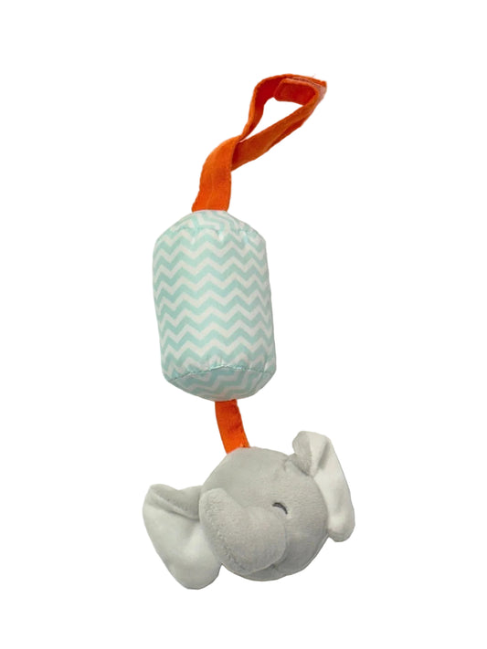 Gray Elephant Plush Baby Rattle Toy