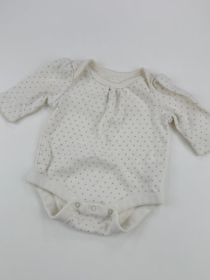 Baby Gap Heart Print Long Sleeve Bodysuit Preemie 7