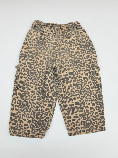 Zara Leopard Print Cargo Pants Size 4