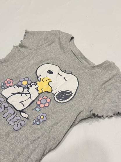Peanuts Snoopy Besties Gray T-Shirt Size 7-8