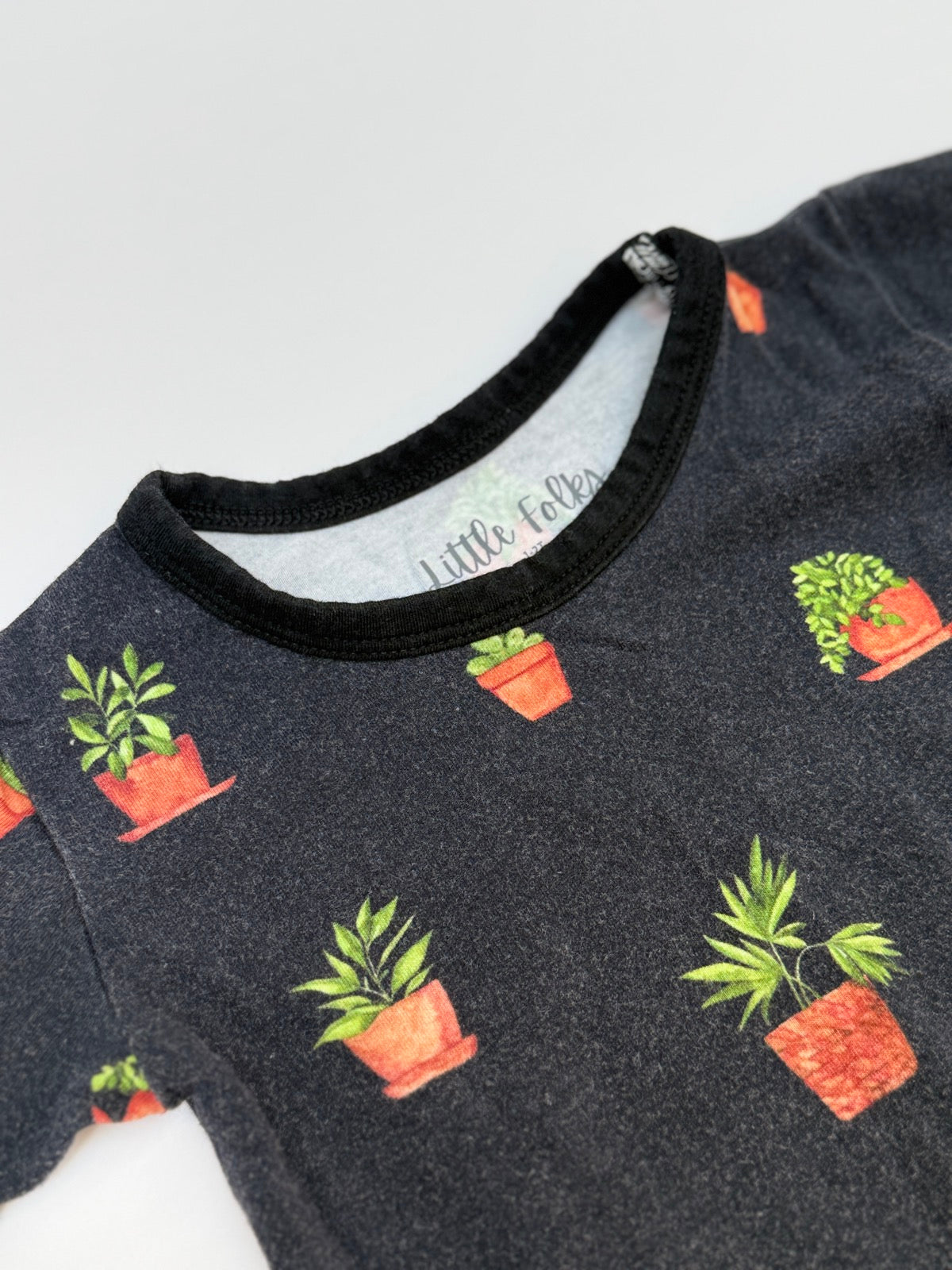 Little Folks Bamboo Plant Print T-Shirt Size 1-2T