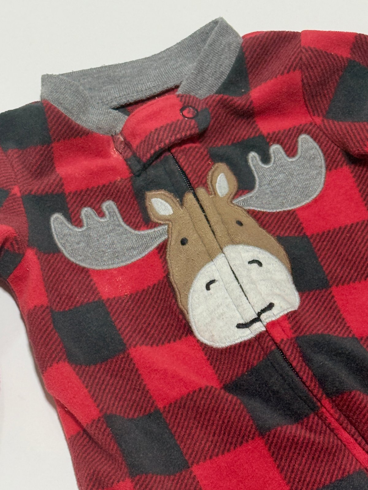 Carter's Buffalo Plaid Moose Sleeper 3M