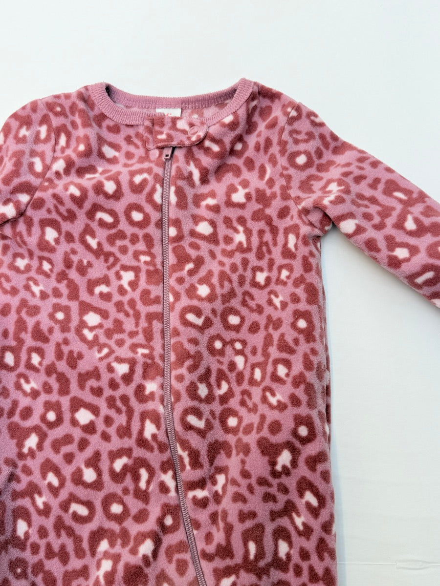 Joe Fresh Leopard Print Fleece Sleeper 0-3M