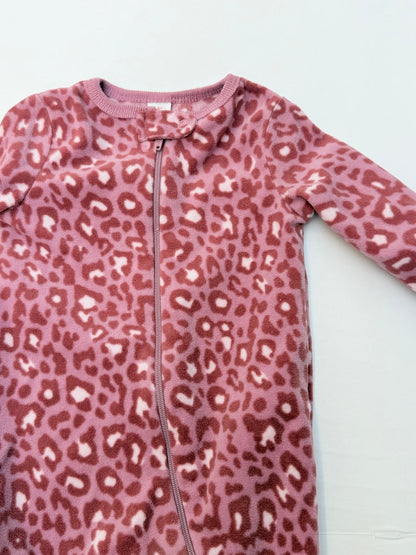 Joe Fresh Leopard Print Fleece Sleeper 0-3M