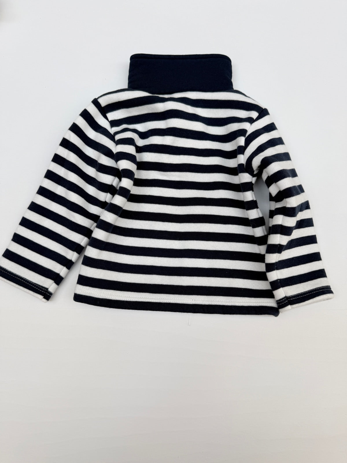 Tim Pouce Paris Striped Turtleneck Top 12M