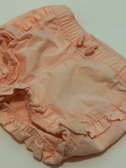 Old Navy Peach Ruffle Shorts 12-18M