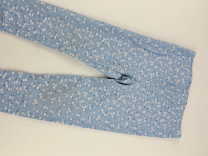 Rococo Floral Blue Leggings Size 3-4