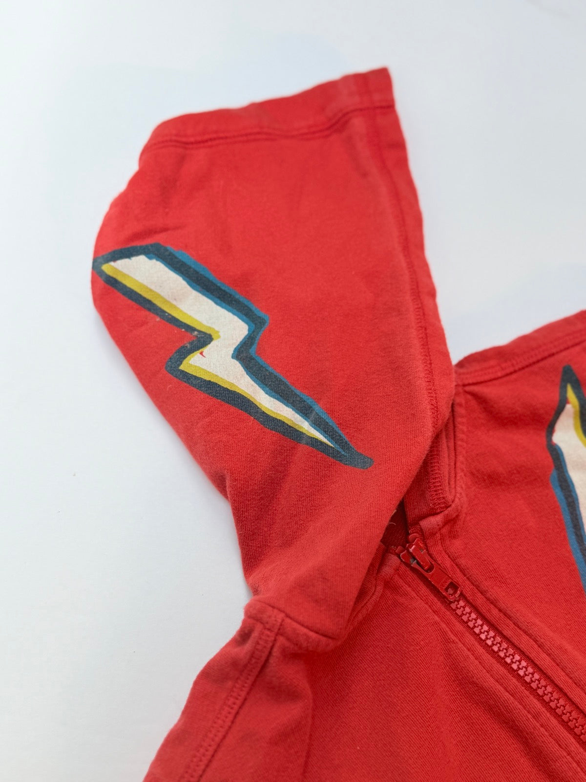 Tea Collection Lightning Bolt Red Zip Hoodie 3T