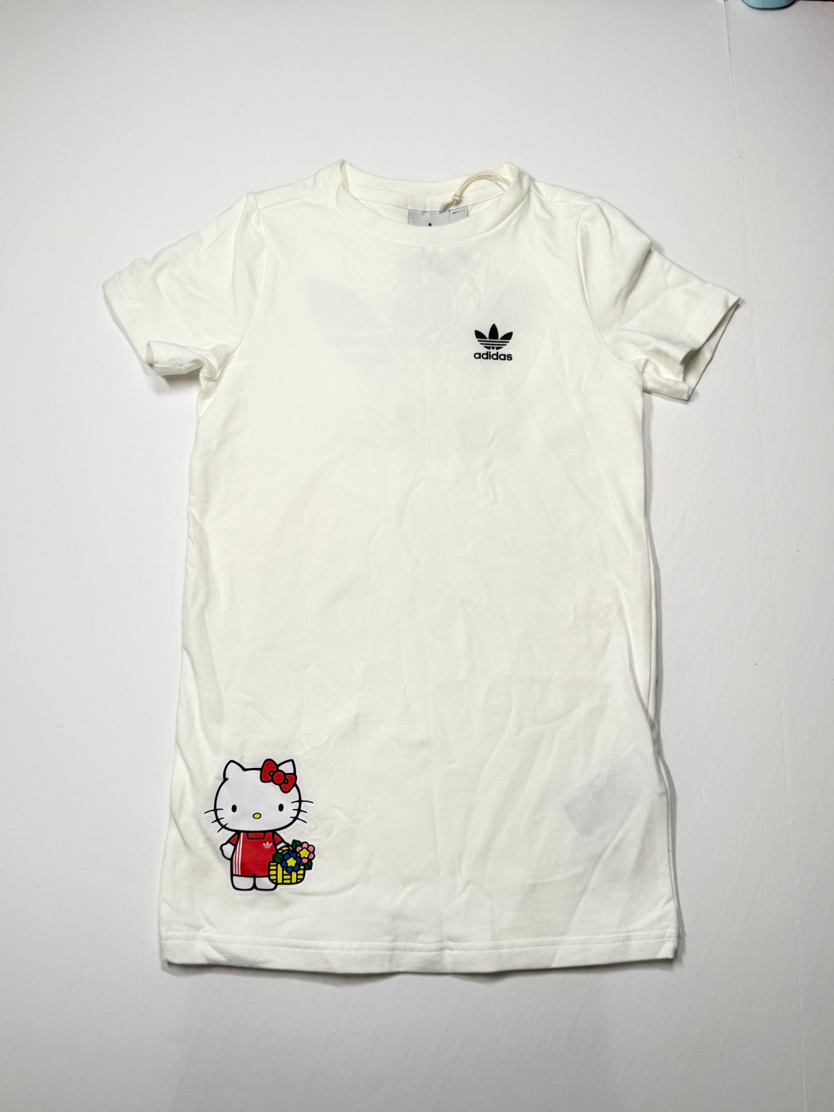 New! Adidas x Hello Kitty White T-Shirt Dress Size 5-6Y