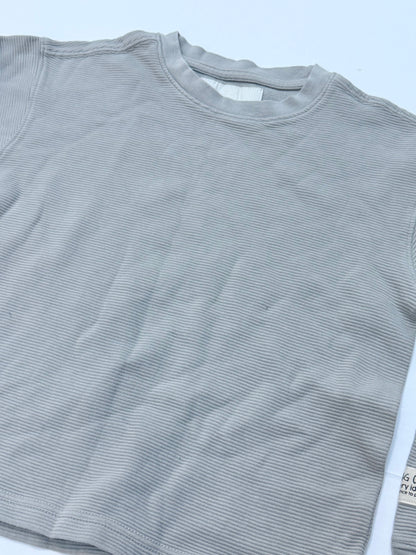 Zara Gray Ribbed Long Sleeve Top Size 8-9Y