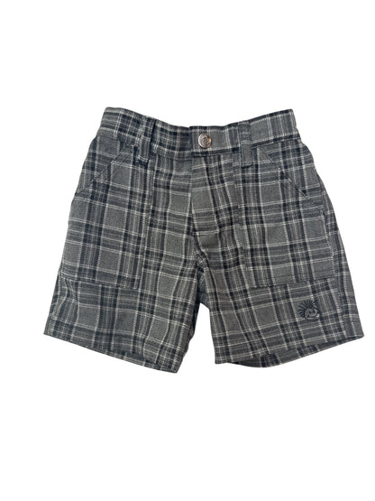 Knuckleheads Gray Plaid Shorts 9-12M