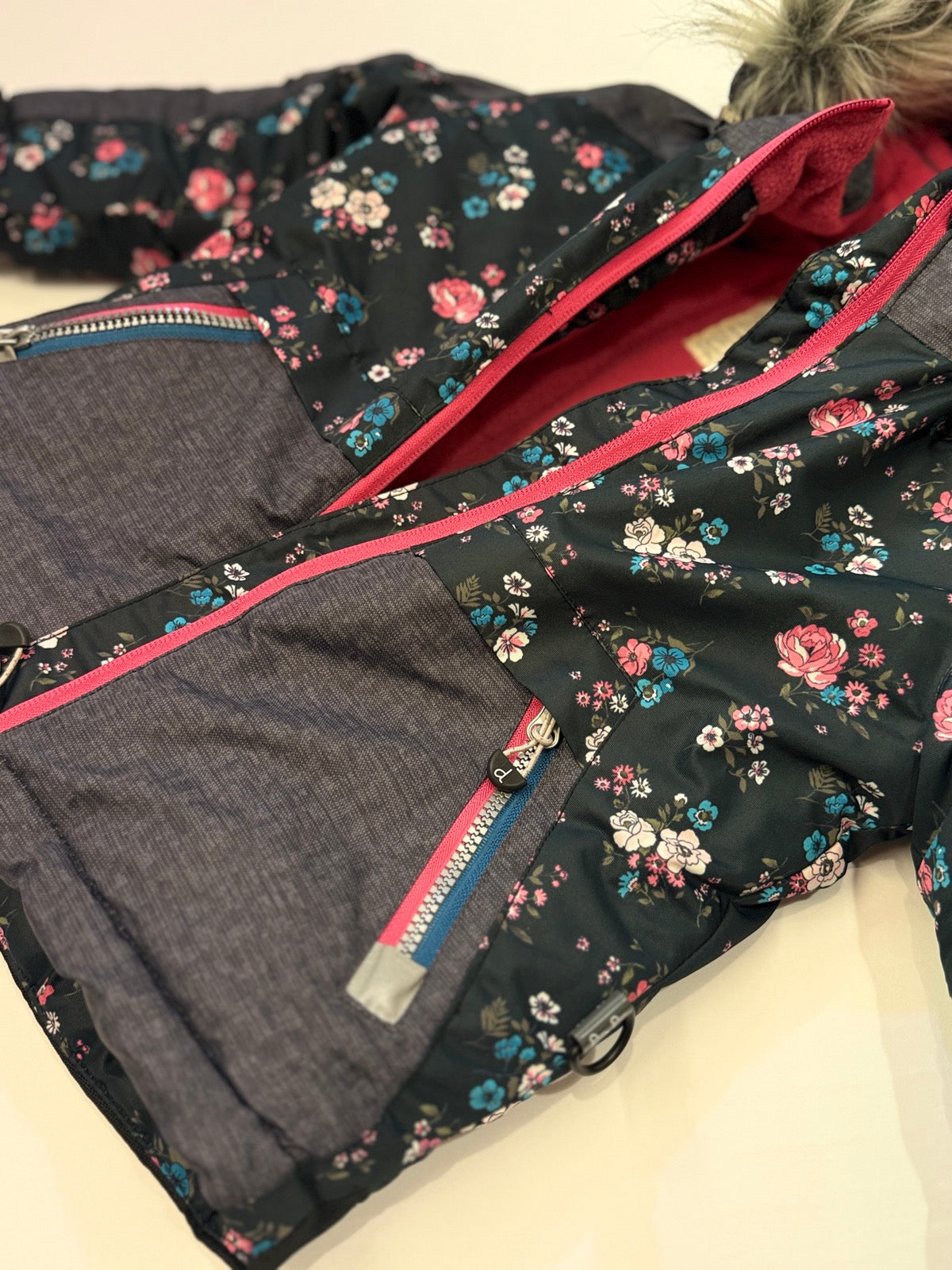 Deux par Deux Floral Winter Jacket Girls