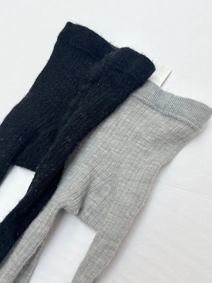 H&M Knit Footed Tights 2-Pack 0-2M