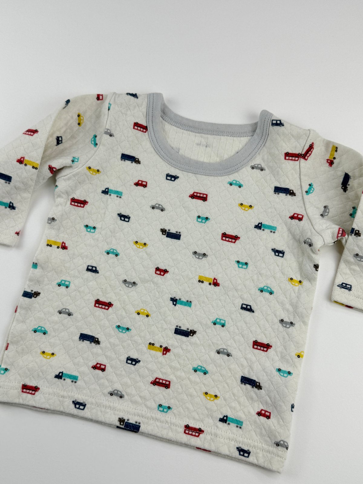 Quilted Cars Print Long Sleeve Top 12-18M