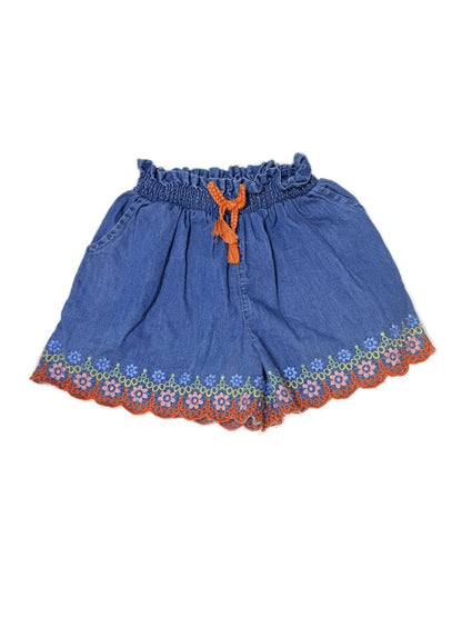Mini Boden Denim Embroidered Shorts Size 5Y