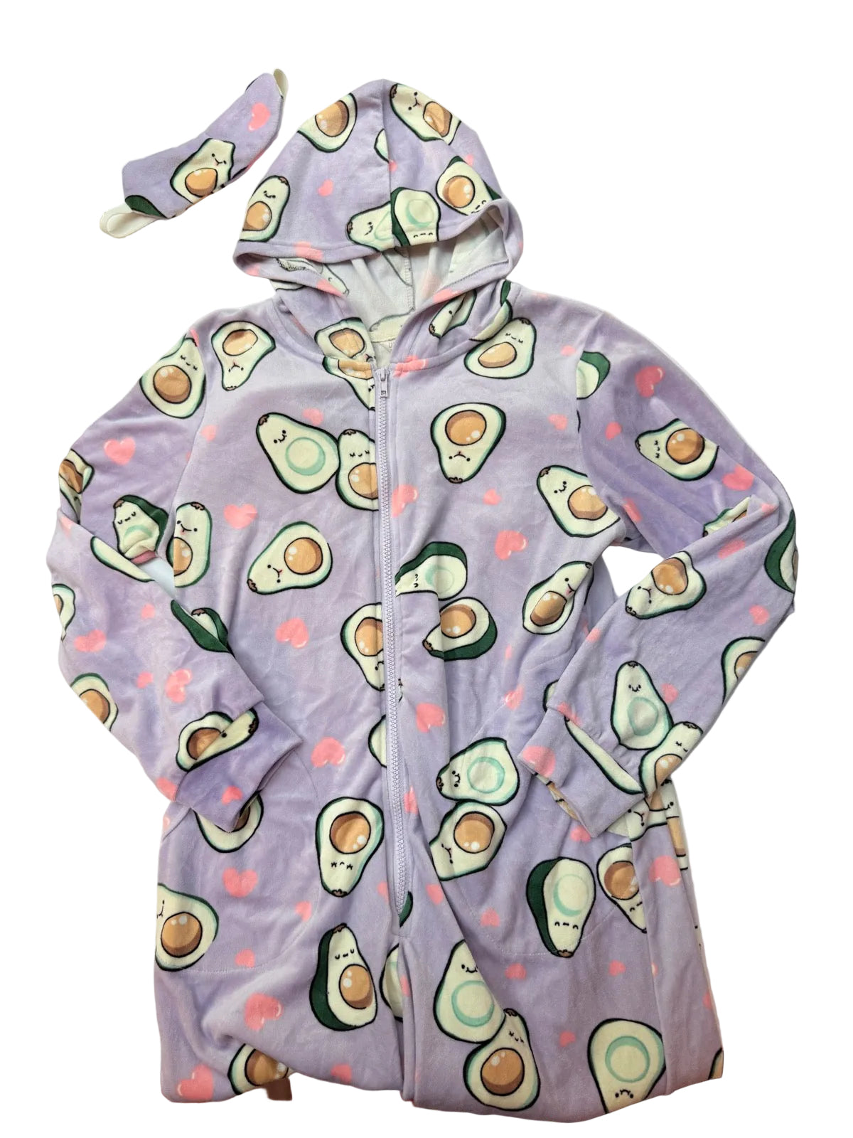 Urban Kids Avocado Hooded Onesie Pyjama with Eye Mask 14Y