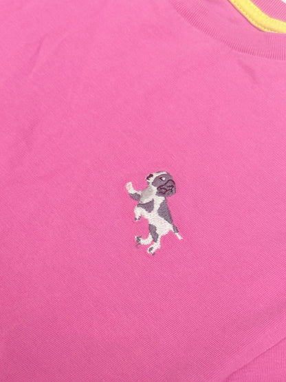 Mini Boden Pink Dog Embroidered T-Shirt 5-6Y