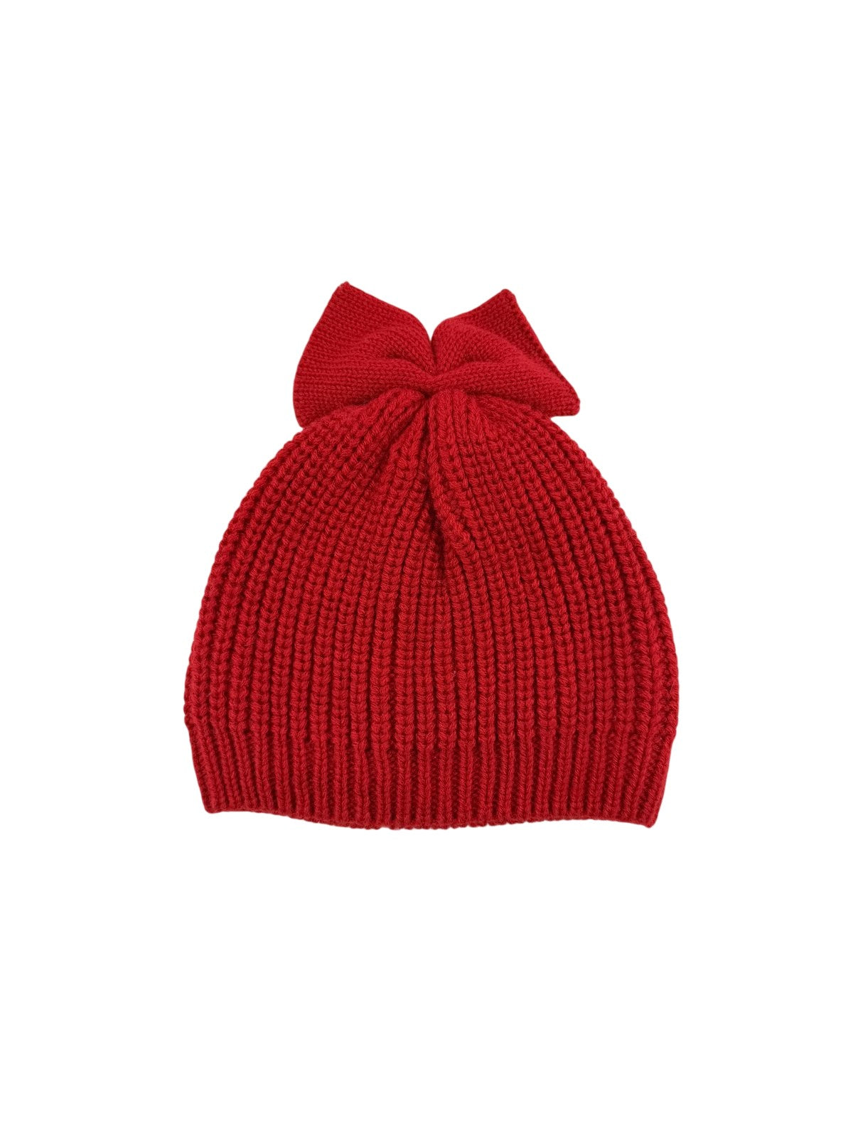 Old Navy Red Bow Knit Hat 12-24M