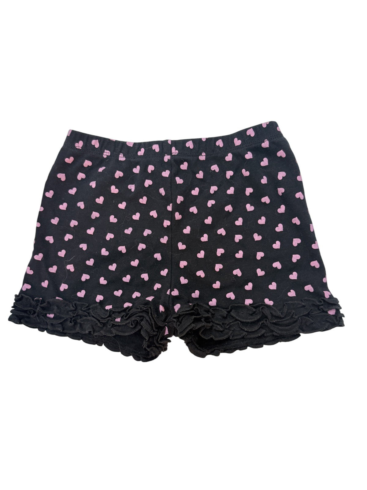 Miki House Heart Print Ruffle Shorts 5-6Y