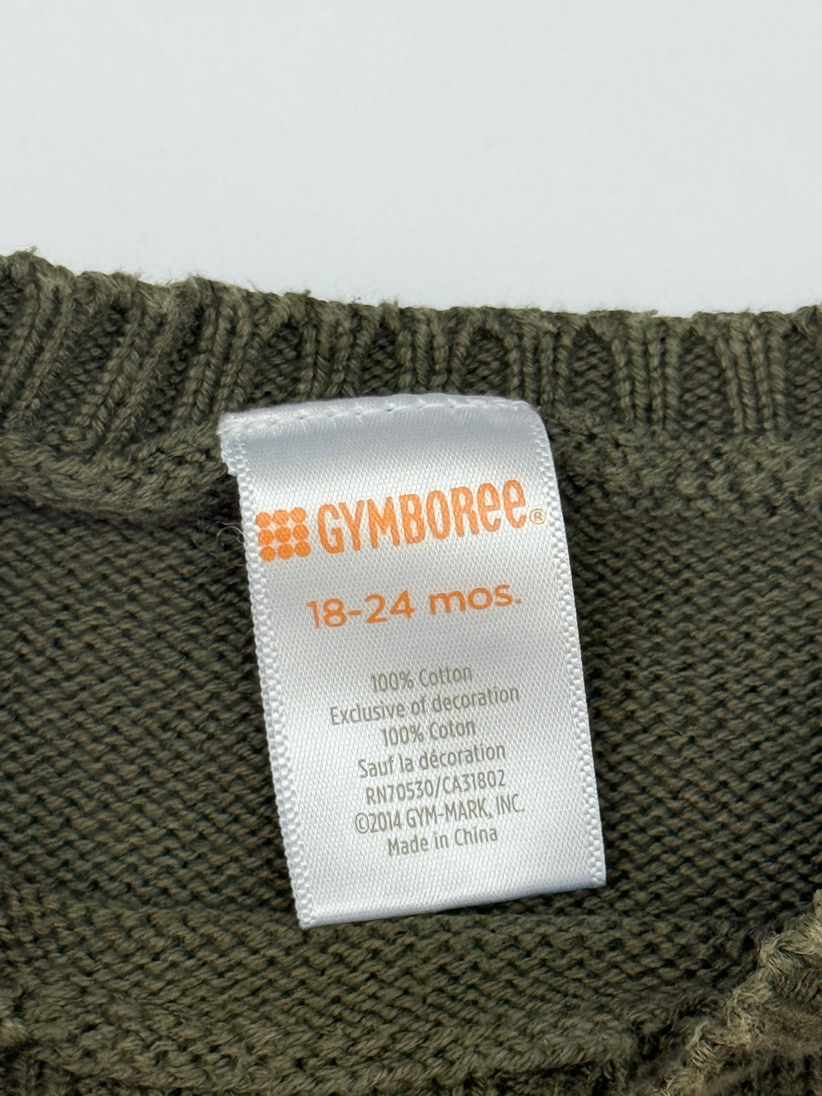 Gymboree Beaver Sweater 18-24 Months