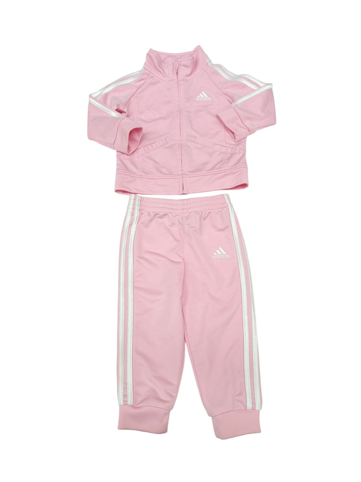 Adidas Pink Track Suit Jacket Pants Set 12M