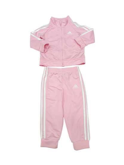 Adidas Pink Track Suit Jacket Pants Set 12M
