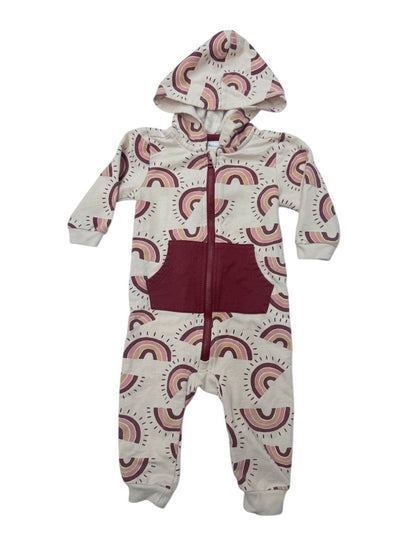 PL Baby Rainbow Hooded Romper 9M