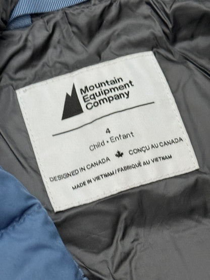 Mountain Equipment Co-op Down Blue Hooded Puffer Jacket Size 4