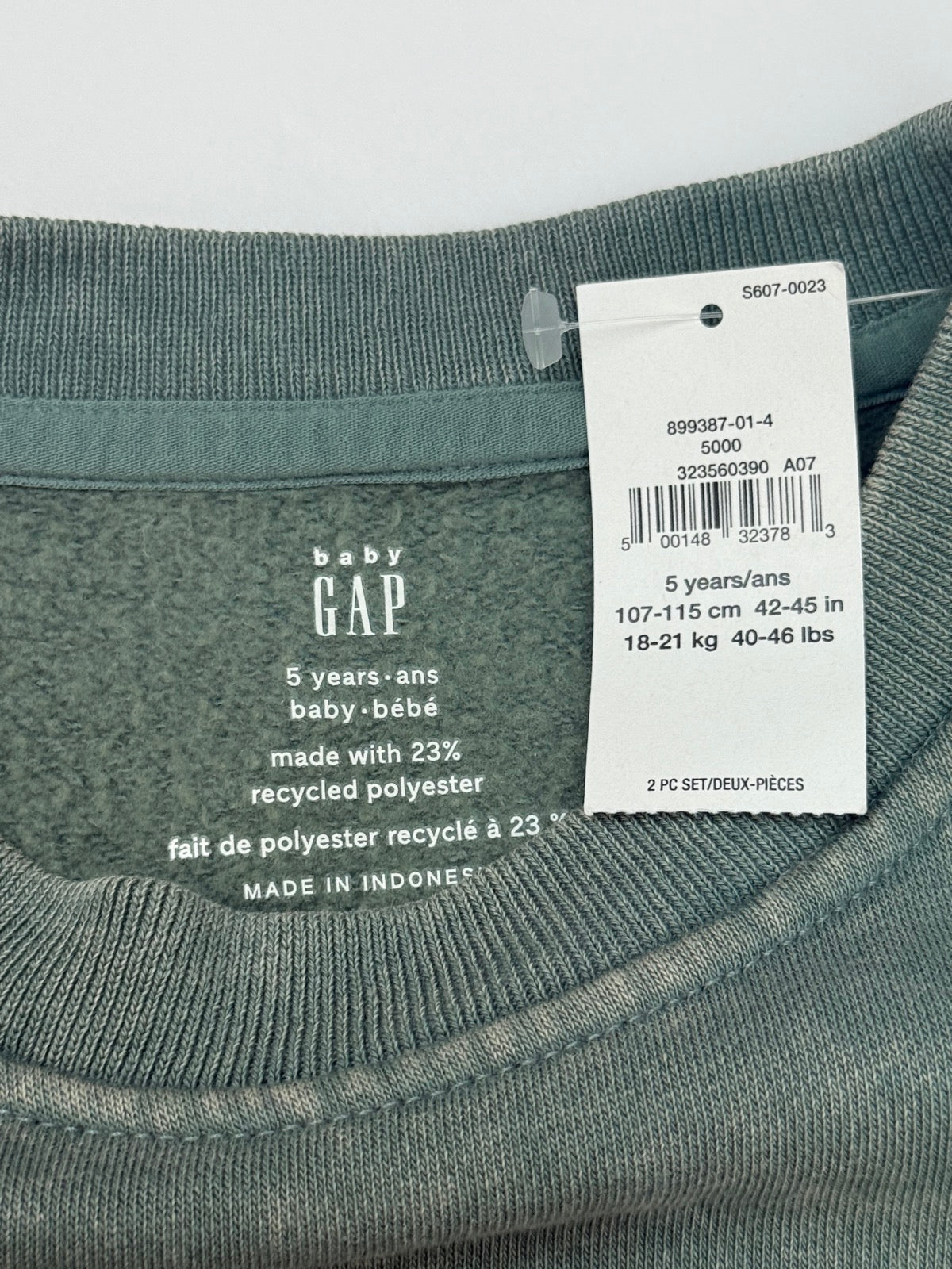 Baby Gap Green Bear 2-Piece Set 5Y
