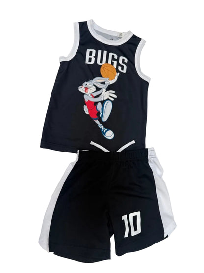 H&M NBA Bugs Bunny Jersey Shorts Set 2-4Y