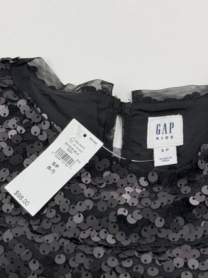NWT - Gap Kids Black Sequin Dress Size 6-7