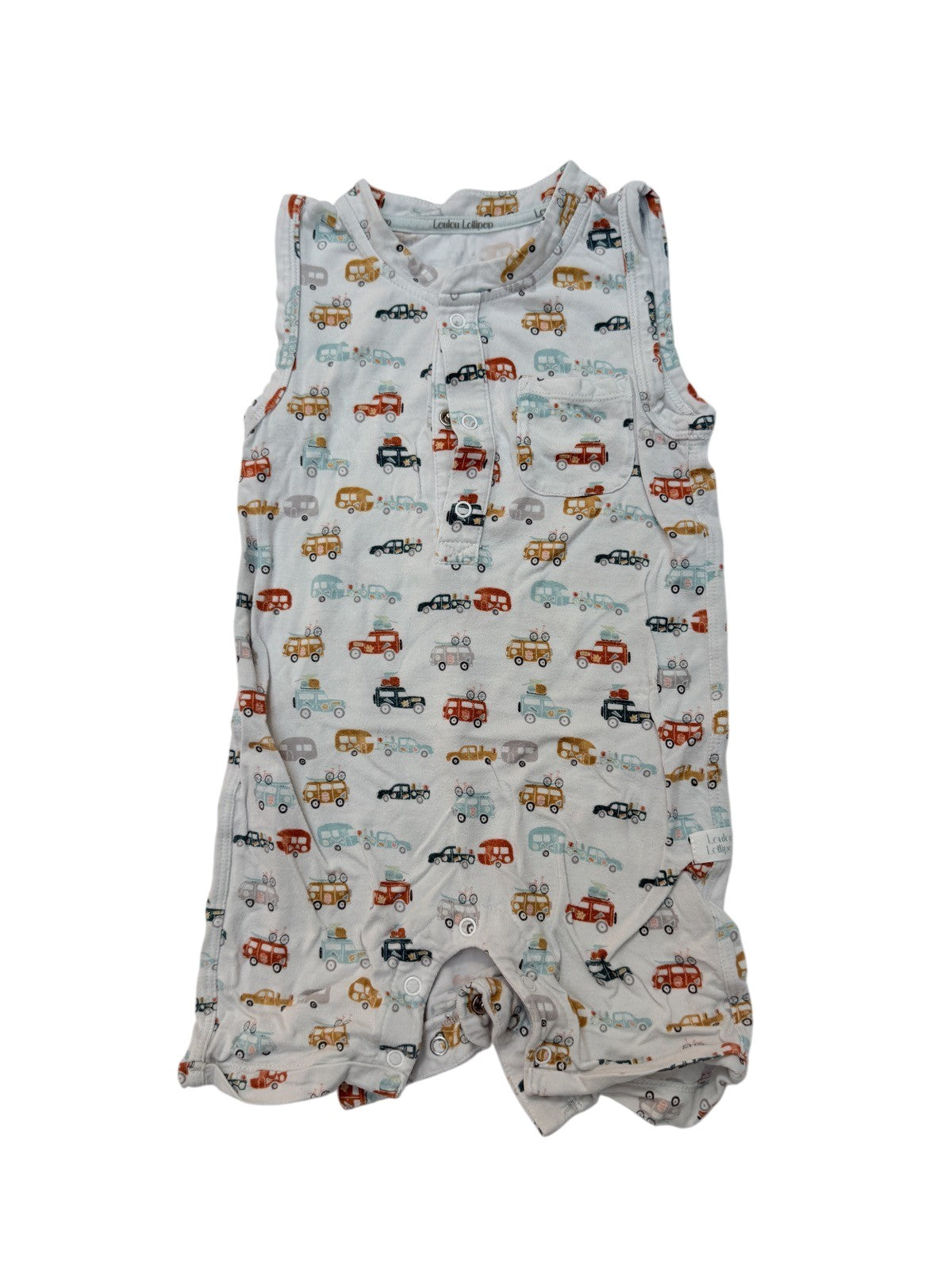 Loulou Lollipop Car Print Romper 6-12M