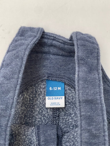 Old Navy Blue Fleece-Lined Overalls 6-12M