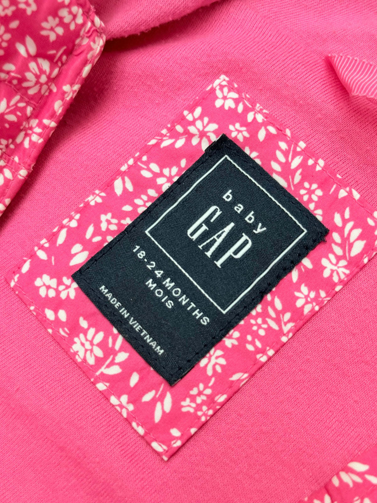 Baby Gap Pink Floral Hooded Jacket 18-24M