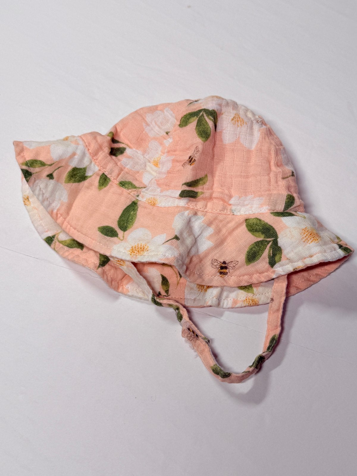 Angel Dear Floral Bee Sun Hat 6-12M