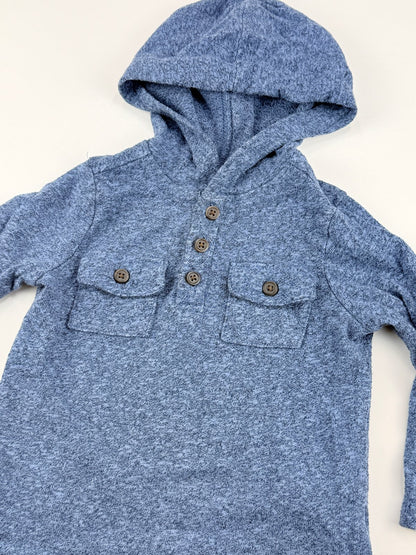 Old Navy Blue Henley Hoodie 2T