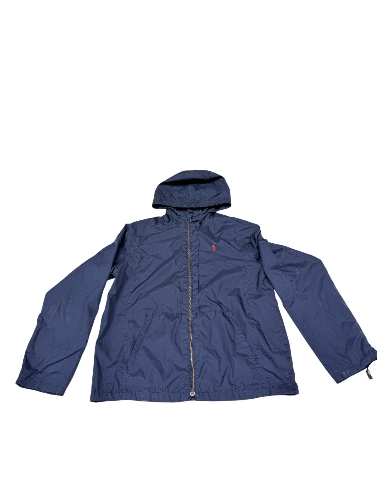 Polo Ralph Lauren Navy Hooded Windbreaker Jacket M(10-12) 10-12