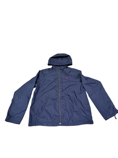 Polo Ralph Lauren Navy Hooded Windbreaker Jacket M(10-12) 10-12