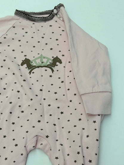Kushies Pink Star Print Sleeper 9M