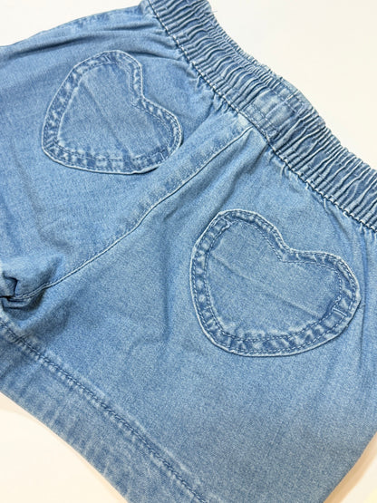 Boden Denim Drawstring Shorts Girls 4Y