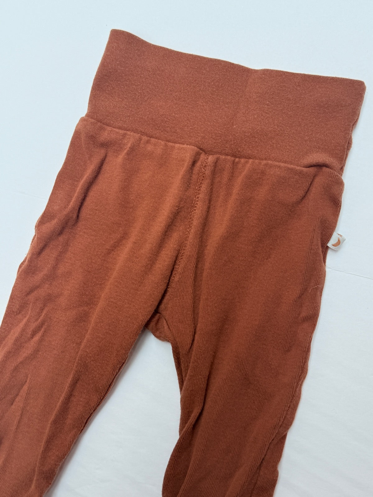 Petit Lem Rust Ribbed Joggers 9M