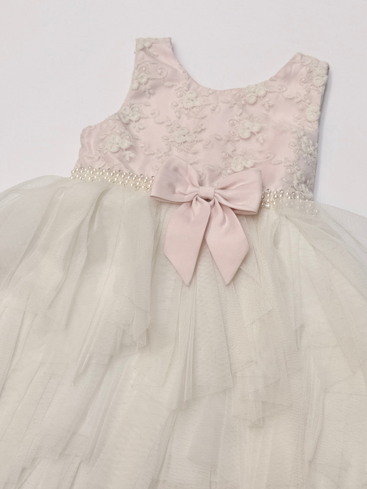 American Princess Pearl Tulle Flower Girl Dress 4