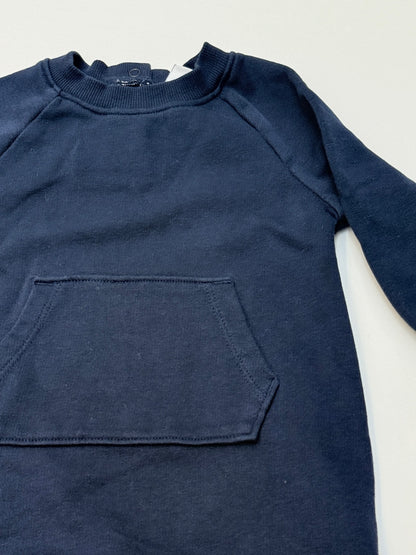 Old Navy Navy Fleece Romper 6-12M