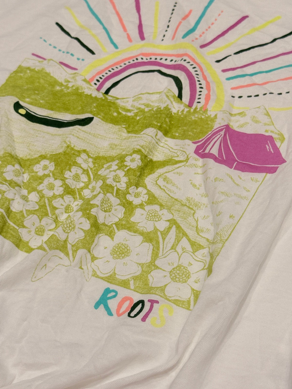 Roots Kids Graphic Tie-Front T-Shirt 9-10y