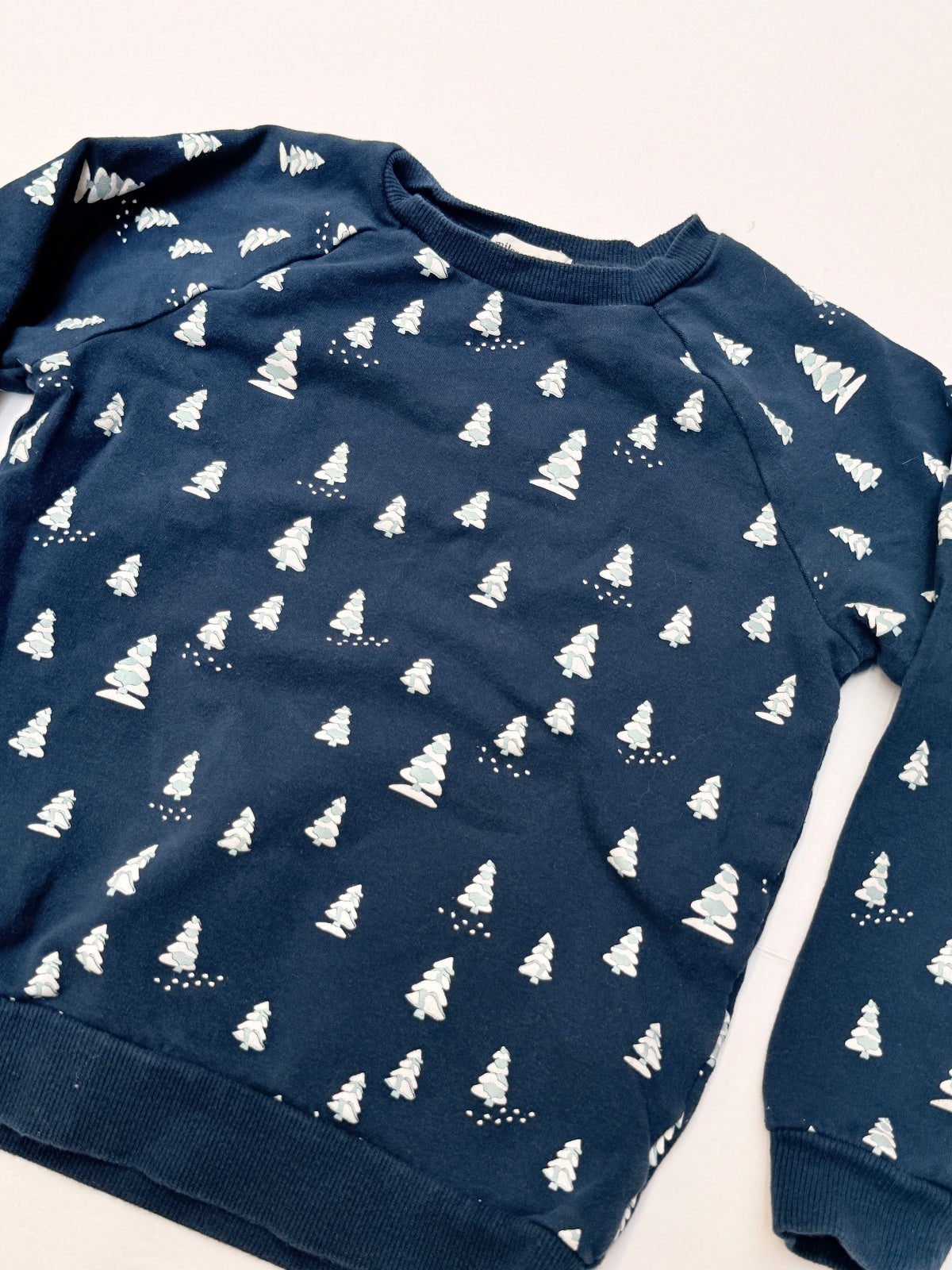miles the label. Navy Tree Print Sweatshirt 5Y