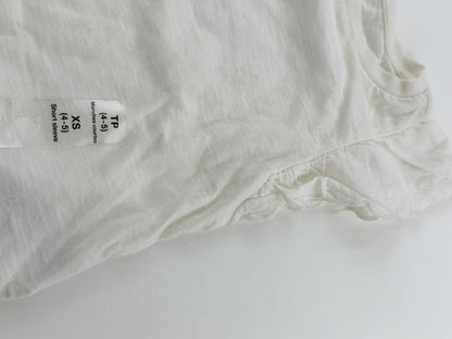 Gap Kids White Flutter Sleeve T-Shirt Size XS (4-5) 4-5Y