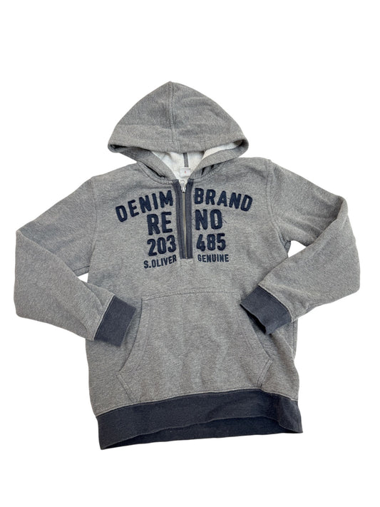 s.Oliver Denim Brand Gray Half-Zip Hoodie M