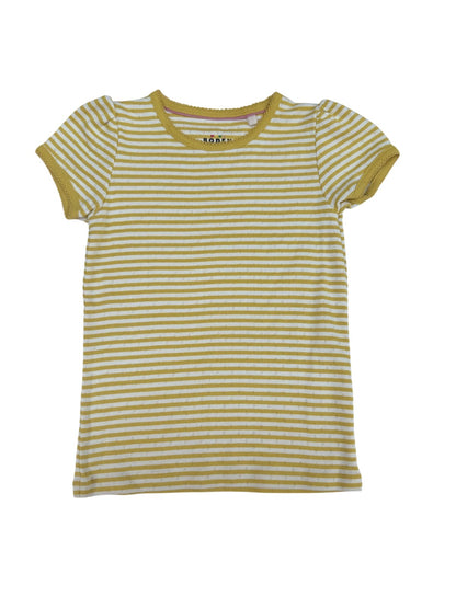 Mini Boden Yellow Stripe T-Shirt 7-8Y