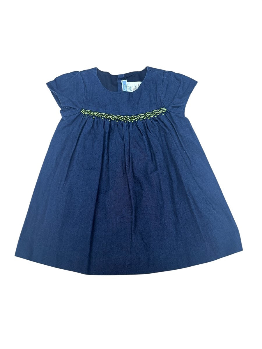 Jacadi Paris Smocked Denim Dress 24M